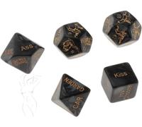 Dados De OrientacióN De Movimientos Deportivos Y De Fitness De PláStico Negro, DiseñO De PolíGonos, Accesorios De Mesa De Ajedrez Y Cartas para Juegos De Fiesta, Regalos para Parejas - K29