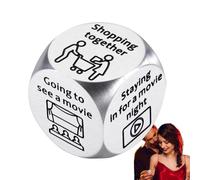 Dados De Pareja Para Adultos, Dados De Citas Para Parejas - Juegos De Dados De Pareja De Acero Inoxidable Para Adultos | Divertida Herramienta De Elección De Dados De Decisión De Citas Por Noche Para