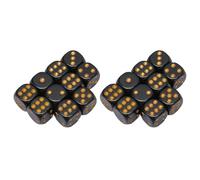 Dados DE PLÁSTICO Negro DE 6 Caras para Juego DE Mesa Durabilidad Garantizada PEQUEÑOS Y Ligero para FÁCIL DE Transportar [ENSEÑANZA DE MATEMÁTICAS] Fiestas (Ángulo Redondeado)