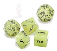 Dados De PláStico Verde Que Brillan Durante 5 Noches, Accesorios De Juego para Deportes De Fitness, Patrones De AccióN Claros, con FuncióN Luminosa, Regalos para Parejas - K5