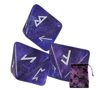 Dados de runas, Dados de adivinación,Dados astrológicos de 8 Caras para predicción | Exquisitos Dados de runas poliédricas con Bolsa con cordón para Juegos de Mesa de adivinación