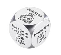 Dados de San Valentín - juego de selección romántico de acero inoxidable, juegos para amantes | Entretenimiento nocturno para parejas, dados divertidos para decisiones, regalo único para amigos y