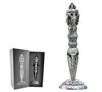 Dados de varita mágica para DND Dungeons and Dragons 7 en 1, dados giratorios de metal para D20 D12 D10 D8 D6 D4 D% Devil dados Pen RPG Goblin Collection (Moonlight Silver)