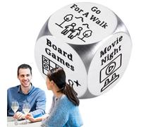 Dados decisivos de acero inoxidable,dados creativos de decisión,Juego de dados Date Night Decisión creativa Dados - Ideas divertidas para juguetes de fantasía, accesorios de juego de acero para