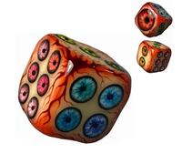 Dados del Ojo de Cthulhu, Dados Hechos a Mano del Ojo de Cthulhu D6, Fantasía Realista Gótica Ojos de Terror Oscuro Decoración Regalo para Amantes espeluznantes (1Pcs)