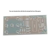 Dados electrónicos de metal, kit de dados electrónicos, circuito duradero 7 LED DIY para diversión Juego de producción electrónica Reemplazo de dados reales