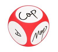 Dados en Blanco, Dados de EVa Portátiles para Graffiti de Niños, Escribir Números de Letras Y Dibujar, Bloque de Cubo de Limpieza Blanco para Juegos Instructivos, Entretenimiento, Enseñanza(Rojo)