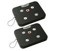 Dados mecánicos para tarjetas de prensa | Rodillo de dados silencioso con una sola mano | Juguete EDC para aliviar la ansiedad | Tamaño de bolsillo ABS para juegos de mesa (negro, 2 piezas)