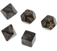 Dados Negros Multifuncionales De Cinco En Uno, Accesorios De Ejercicio FíSico De Juego De Roles, Regalos para Parejas, F23