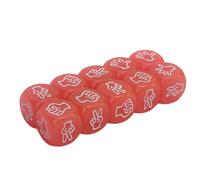 Dados para adivinar los Dedos, Tijeras Luminosas para Roca, Juego de Dados de plástico y Papel para Juegos de Mesa y Juegos de matemáticas, 10 Uds., 20mm (Rosa)