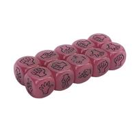 Dados para adivinar los Dedos, Tijeras Luminosas para Roca, Juego de Dados de plástico y Papel para Juegos de Mesa y Juegos de matemáticas, 10 Uds., 20mm (Violeta)