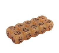 Dados para adivinar los Dedos, Tijeras Luminosas para Roca, Juego de Dados de plástico y Papel para Juegos de Mesa y Juegos de matemáticas, 10 Uds., 20mm (Naranja)