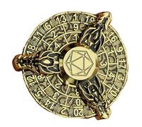 Dados, pedazo de dados Cool poliédricos - Juguetes Fidget de zinc, rueda de engranaje retro, Spinner de ruleta para juego de mesa