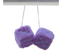 Dados Peludos automáticos - 1 par de Dados de Felpa para Interior de Coche, diseño Bordado de corazón de la Suerte, Dados y mullidos para Adorno de Dormitorio