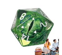 Dados poliédricos: Dados de de dragón de 3cm, cómodos de Llevar | Juego Completo de daddos de Resina de Doble Color con Ojos Brillantes, Juego de Dads poliédricos para Juegos de rol Dungeon and D