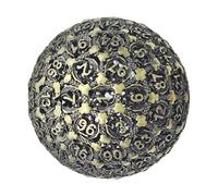 Dados Poliédricos De 100 Caras, Dados De Juego rol | Poliédricos Un Solo Metal,Herramienta Entretenimiento con Diseño Recortes Metal para Jugadores Y Coleccionistas Serios