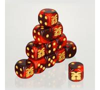 Dados rojo marmolado para jugar Khorne