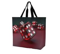 Dados Rojos Bolso De Mano Impermeable Bolsa Hombro Moda Tote Shopper Para Viajes Fitness Trabajo