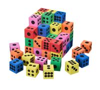 Dados silenciosos Dados de juego Dados infantiles espuma Set de 60 dados colores