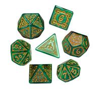 Dados temáticos de juego, 7 piezas de acrílico para juego de rol | Juguete de colores con caja de almacenamiento magnética para profesionales, principiantes, amigos y familiares