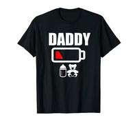 Dad's Father T-Shirt Daddy Battery Camiseta de baja energía Camiseta