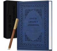 Dad's Legacy Journal (tapa dura), un libro de recuerdos guiado con preguntas rápidas para que papá comparta sus historias de vida y recuerdos, regalo significativo para el día del padre, cumpleaños