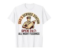 Dad'S Service Station All Night Feedings Fatherhood Camiseta