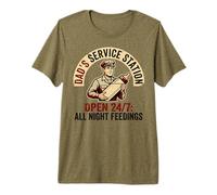 Dad'S Service Station All Night Feedings Fatherhood Camiseta Premium