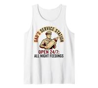 Dad'S Service Station All Night Feedings Fatherhood Camiseta sin Mangas