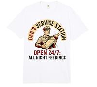 Dad'S Service Station All Night Feedings Fatherhood Comfort Colors Adult Heavyweight T-Shirt