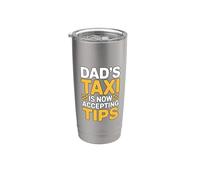 Dad's Taxi Is Now Accepting Tips Vaso térmico de acero inoxidable de doble pared