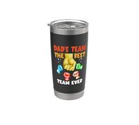 Dad's Team The Best Team Ever Daddy Funny Fathers Day Dad Vaso térmico de acero inoxidable de doble pared