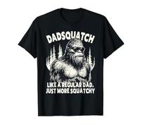 Dadsquatch Bigfoot como un Padre Normal, más Squatchy Camiseta gráfica económica, Hombre, Negro, S