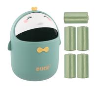 Daelesr Pequeña Papelera de Mesa con Tapa, Mini Papelera Escritorio, Cubo de Basura Portátil Estilo Dibujos Animados Lindo, Papelera Sobremesa, Mini Garbage Bin para Baño, Escritorio, Oficina, Cocina