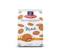 Daelmans Stroopwafels de Caramelo Mini, en Bolsita (12 piezas) - Auténtica galleta holandesa con caramelo y vainilla Bourbon - Sin colorantes ni conservantes artificiales, ideal como regalo
