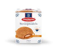Daelmans Stroopwafels Caja Cubo, 8 Gofres de Caramelo Holandeses, Diámetro 8 cm (230 g), Snack Clásico para Café