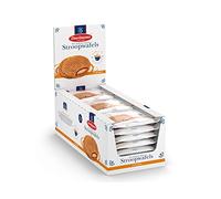 Daelmans Stroopwafels de Caramelo Jumbo - 18 paquetes de 2 gofres envueltos individualmente - Galleta holandesa con caramelo mantecoso y vainilla Bourbon, Sin colorantes ni conservantes artificiales