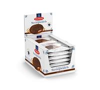 Daelmans Stroopwafels de Chocolate Jumbo - 12 paquetes de 2 gofres envueltos individualmente - Galleta holandesa con caramelo mantecoso y vainilla Bourbon, Sin colorantes ni conservantes artificiales