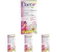 DAEN bandas depilatorias corporales cera fría rosa mosqueta 16 uds (Paquete de 4)