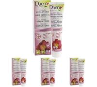 DAEN crema depilatoria rosa mosqueta tubo 125 ml (Paquete de 4)
