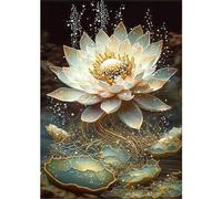 DAERLE Diamond Painting Loto centelleante, DIY Diamond Pintura Hermosa flor, 5D Completo Diamante Pintura Bordado Punto De Cruz Kits, Artes Artesanal para la Decoración 30X40cm