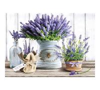 DAERLE Lavanda Pintura Diamante Kits Completos, Kits de Punto de Cruz para Adultos, Kit de Pintura de Diamantes Flor de lavanda, Cuadros Diamantes 5D, Artes Artesanal para la Decoración 40X30cm