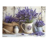 DAERLE Pintura Diamante Kits Ramo de Cesta de Lavanda, Kits de Punto de Cruz para Adultos, Kit de Pintura de Diamantes Lavanda, Cuadros Diamantes 5D, Artes Artesanal para la Decoración 40X30cm