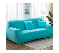 Daesar Fundas Elasticas Sofas,Fundas para Sofa 2 Plazas Suave,Color Sólido Protectores de Sofá Cielo Azul,2 Plazas(145-185CM)
