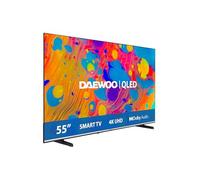 Daewoo 55DM55QV QLED Smart TV 55 Pulgadas 4K Ultra HD HDR, Televisor con Dolby Vision & Dolby Atmos, Compatible con Alexa, Diseño sin Marcos, Peana Lateral