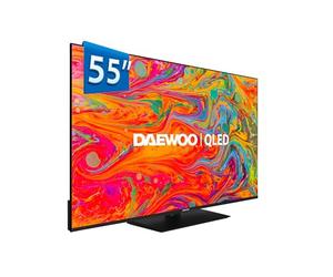 Daewoo 55DM65QV 2025 55" - QLED Smart TV 4K HDR 3840 x 2160, Dolby Vision, Dolby Audio, Peana Central, Diseño sin Marcos