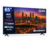 Daewoo 65VB56QV Smart TV 65 Pulgadas QLED 4K UHD, HDR10, Dolby Audio, Bluetooth, HDMI 2.1, Diseño Sin Marcos (Frameless), Gama 2026