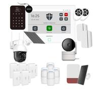 Daewoo AM503L - Sistema inalámbrico sin suscripción, Compatible con Animales, detectores incluidos + cámara de vigilancia Full HD, aplicación móvil incluida