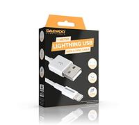 Daewoo Cable de Carga de iluminación USB a 8 Pines para conexión de Fecha y sincronización, Nivel de Potencia 5 V 1 A, Uso con Adaptador Compatible