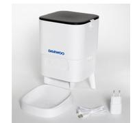 Daewoo D-QQ029-7L comedero y bebedero para perro y gato Acrilonitrilo butadieno estireno (ABS), Acero inoxidable Blanco Universal Comedero automático para mascotas